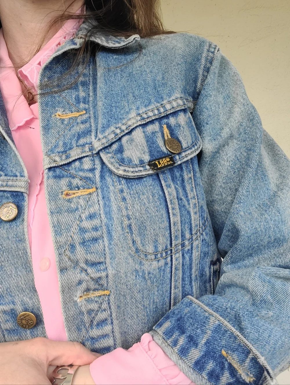 The LEE Riders Vintage 80s Denim Jacket S/M - Picture 2 of 16